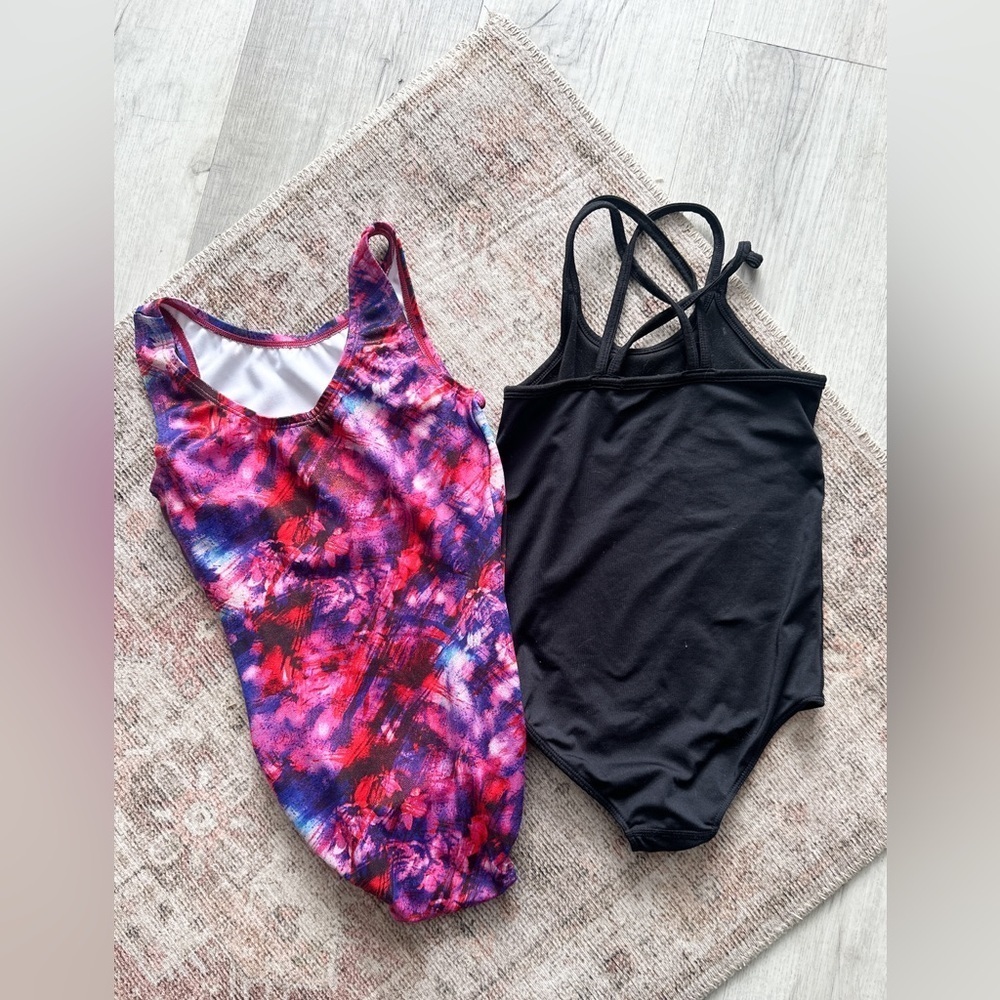 Girls Gymnastics/Dance Wear 2 Bodysuits - Size 5-6 See Measurements - Picture 4 of 10